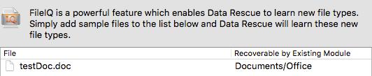 File types data rescue already supports.