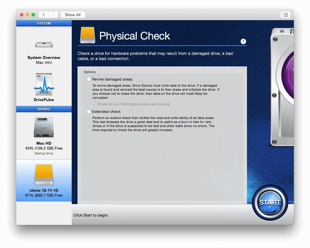 Drive genius physical check for hard drive problems.