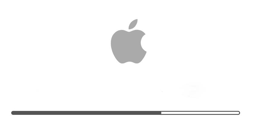 Classic Apple start up loading bar.